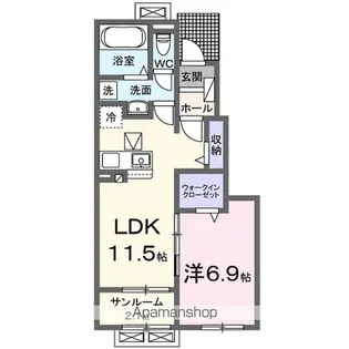ビレッジ ハイマウンテン A【103号室】の間取り