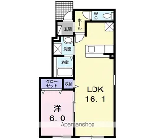 ニューハッピネス【1階】の間取り