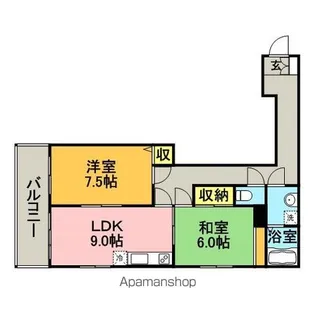 2DKの間取り画像