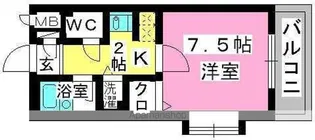 プレデュパルク壱番館【6階】の間取り