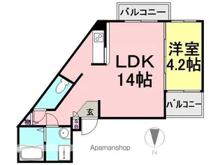 ブロンテ塚口【203号室】の間取り