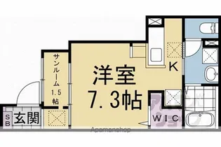 シャルマン東寺南V【103号室】の間取り