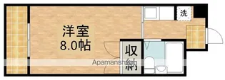 ウエストタウンハイツ【4階】の間取り