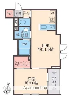 アレーズ・テラ【1階】の間取り