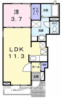 サニーハウス光【1階】の間取り