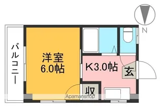 小倉ハイツ【4階】の間取り