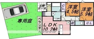 イーグレット D【1階】の間取り