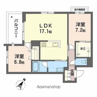 SHAMAISON AMBER026【305号室】の間取り