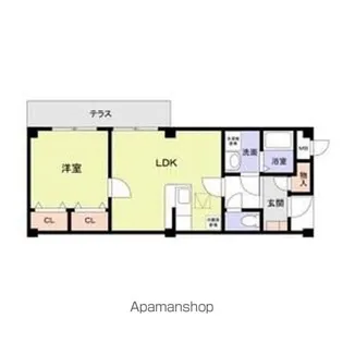 1LDKの間取り画像