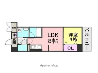 フラクタス尾浜【5階】の間取り