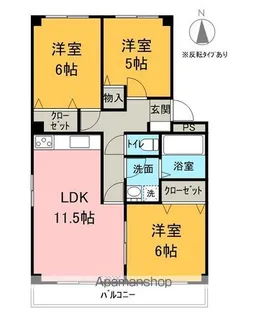 ガーデンプレイス【3階】の間取り