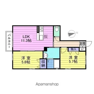 シャーメゾンアイ【1階】の間取り