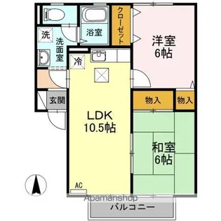 セジュール力石 A棟【1階】の間取り