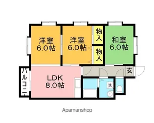 椿ハイツ【2205号室】の間取り