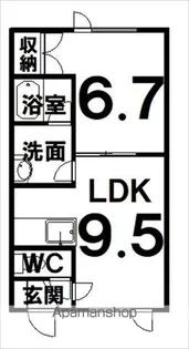 コーポクラーク【2階】の間取り