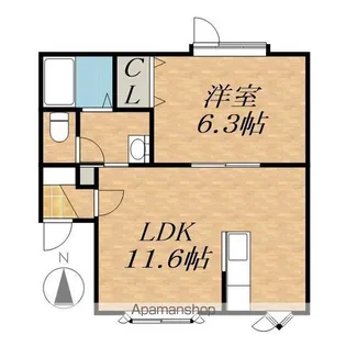 カルム【1階】の間取り