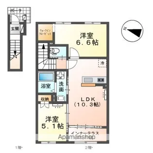 ベルスーズ【2階】の間取り