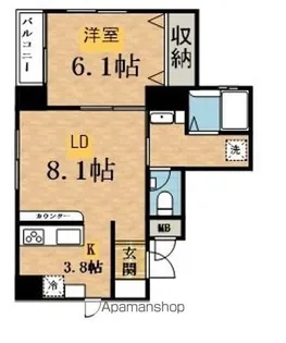 横山町メゾン【402号室】の間取り