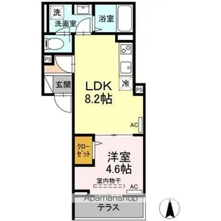 セレスティア大谷口上町【1階】の間取り