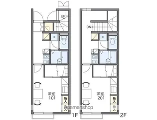 レオパレス南の風 Ⅲ【106号室】の間取り