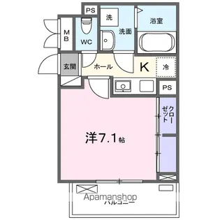 ファビュラス M【203号室】の間取り