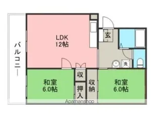 清水ハイツ【202号室】の間取り