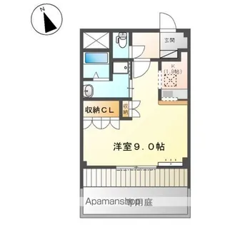 愛知県長久手市上川原【アパート】の間取り