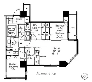 MFPR目黒タワー【5階】の間取り
