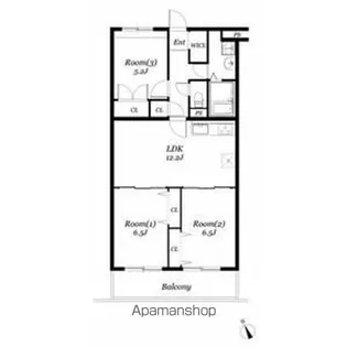 ベルフラット吉野【3階】の間取り