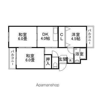 フォーサイト老司RENATUS【4階】の間取り