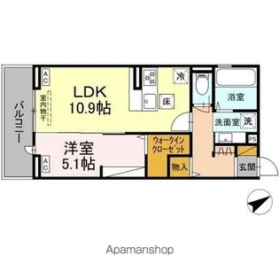 Dーセアリス【1階】の間取り