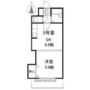 ハイツベールシバ【1階】の間取り