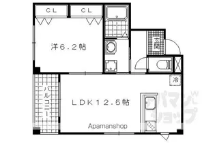セジュールひのき【203号室】の間取り