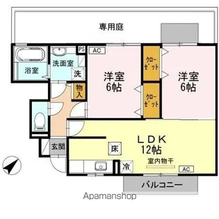 セジュール本郷【1階】の間取り