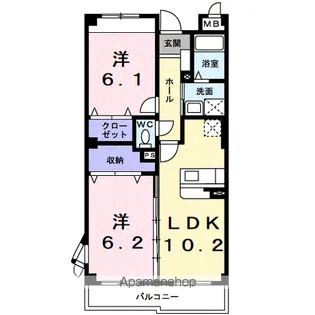 イーメゾンズ豊倉【3階】の間取り