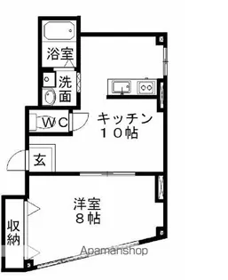 ユニーク並木通りビル【3-C号室】の間取り