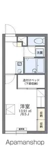レオパレスシャルマン【201号室】の間取り