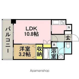 ビエネスタ千代県庁口【8階】の間取り