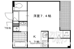 MAISON DE RAPAN 御所東【201号室】の間取り