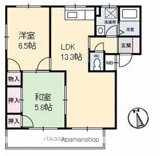 フローレンス明日香【2階】の間取り