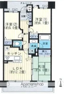 クレアガーデン東雲テラス【3階】の間取り