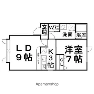 アイビスTAMARU【1階】の間取り
