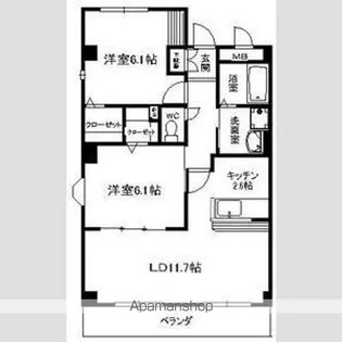 グローヴ大久手 A棟【3階】の間取り