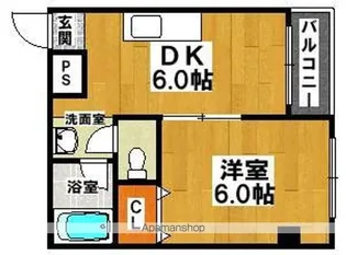 グランデ堺東【401号室】の間取り