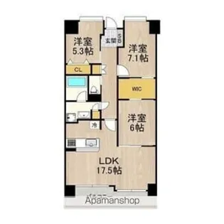 フロンティアタワー難波EAST【1102号室】の間取り