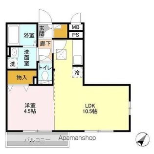 初音町壱番館【1階】の間取り