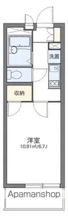 レオパレスヴィラ曽根C【4階】の間取り