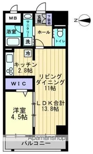 アルファレガロ中央町【8階】の間取り
