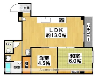 ORIENTCITY上野芝【2階】の間取り