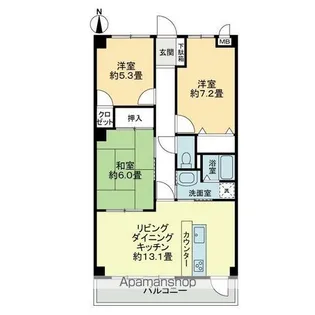 フィネス秀【1階】の間取り